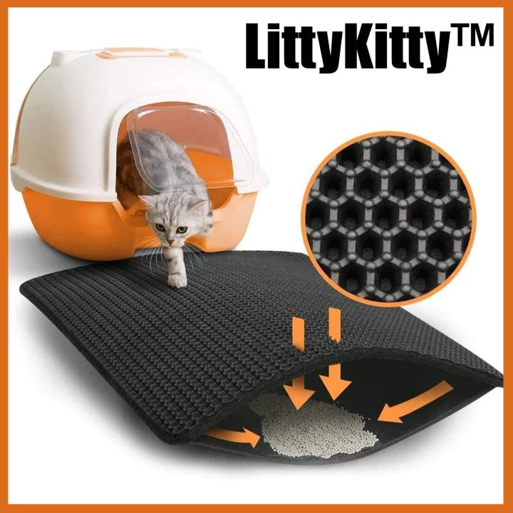 LittyKitty™ - Foldable Cat Litter Mat (Urine Proof)