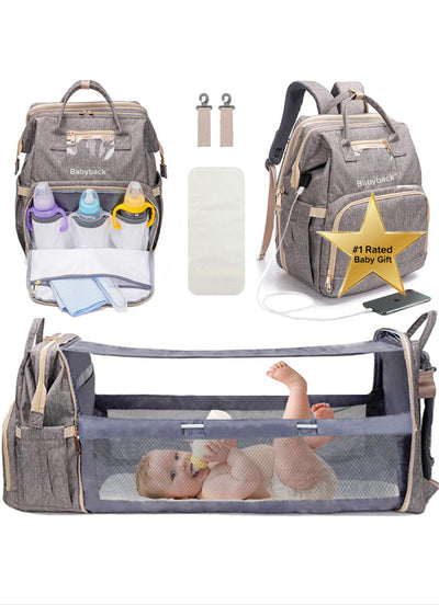 Babyback™ - 7 in 1 Diaper Bag BackPack Changing Station (NEW Improved!)