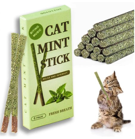 WagStick™ - Natural Catnip Mint Sticks (Teeth Cleaner)